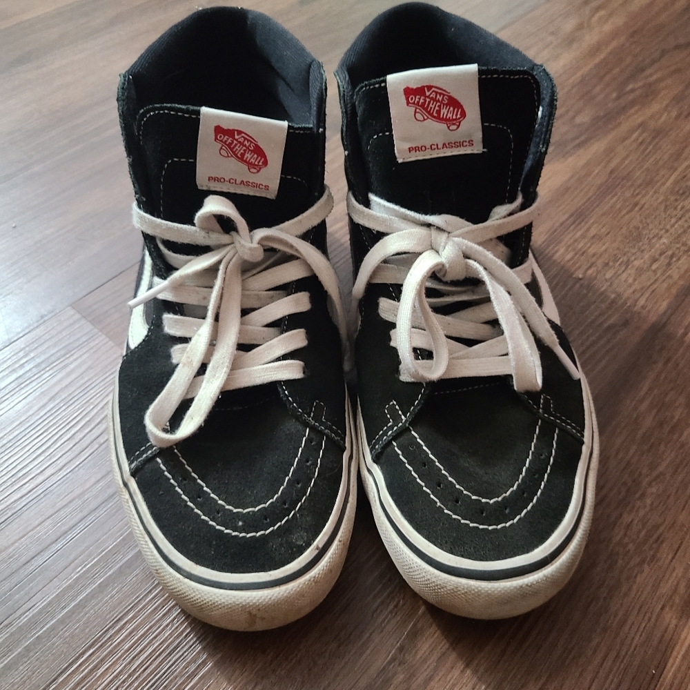 Black and White High-Top Sneakers